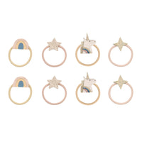 8er-Pack Celeste Unicorn Haargummis