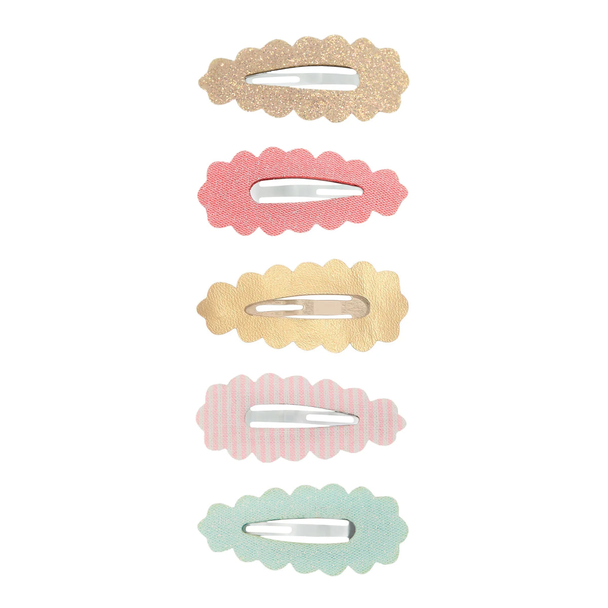 5-pack Scalloped Edge Mini haarclipjes
