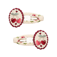 2er-Pack Scallop Framed Cherries Haarspangen