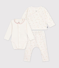 Set met tut wrap, rompertje en broekje