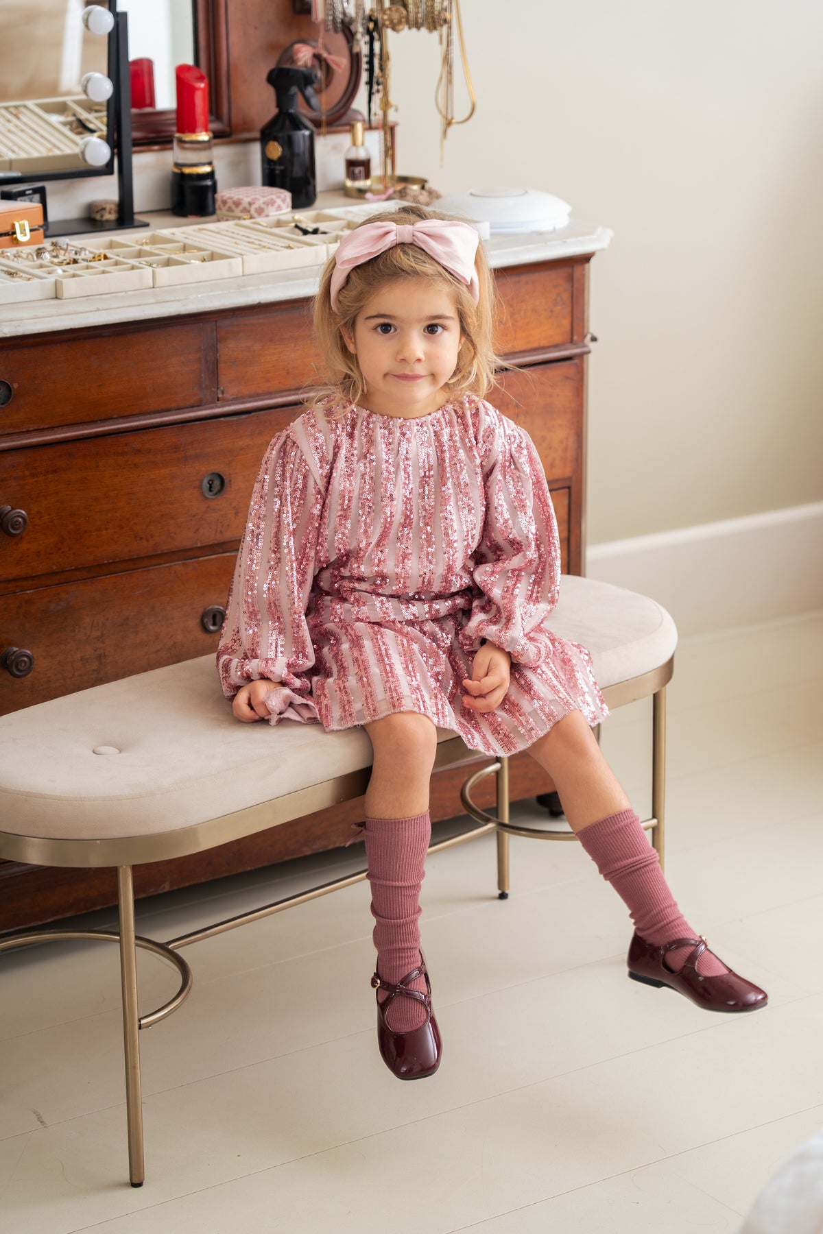 Puff Balloon Sequins Sweater