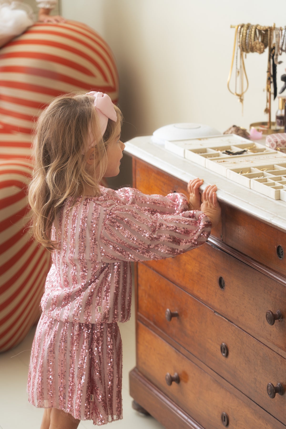 Puff Balloon Sequins Sweater