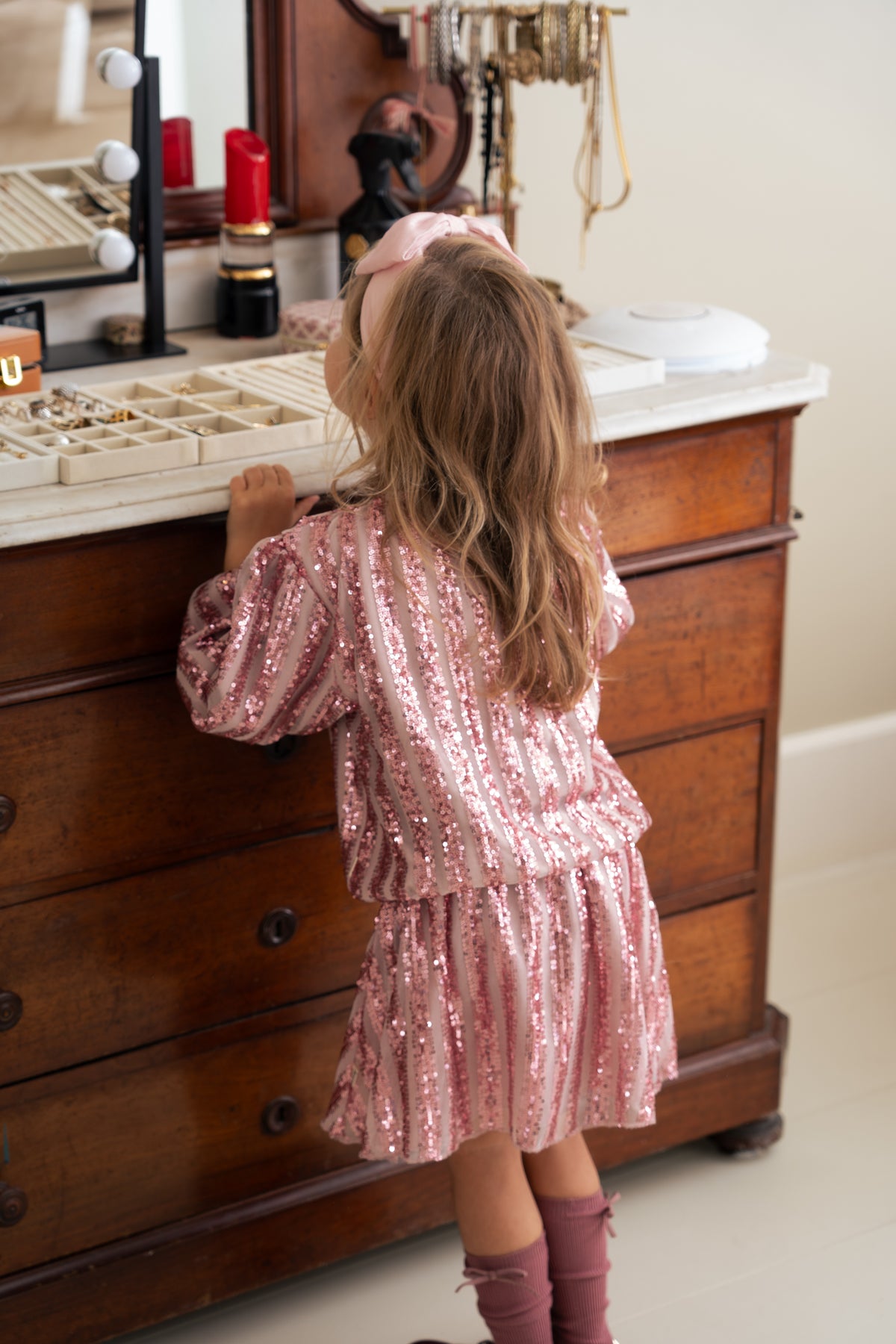 Puff Balloon Sequins Sweater
