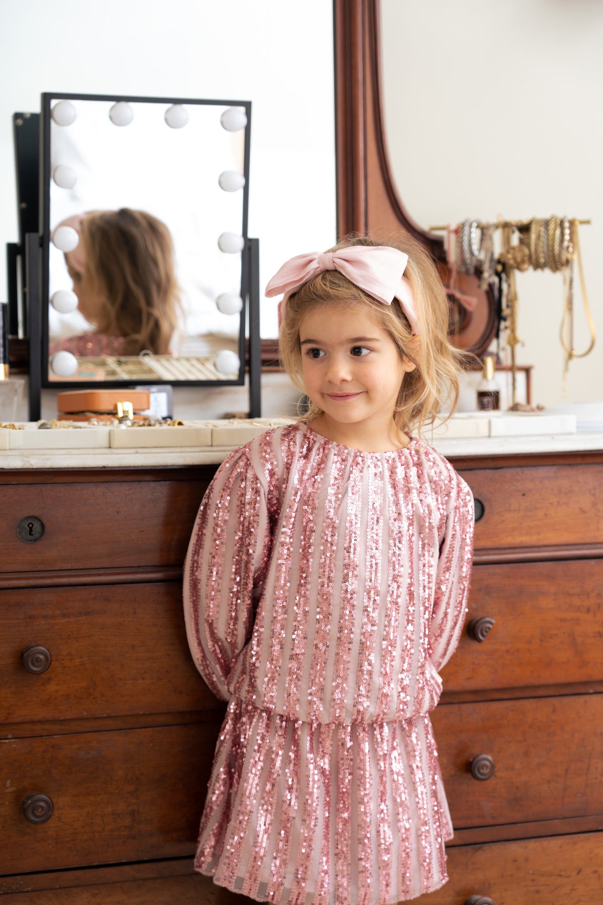Puff Balloon Sequins Sweater