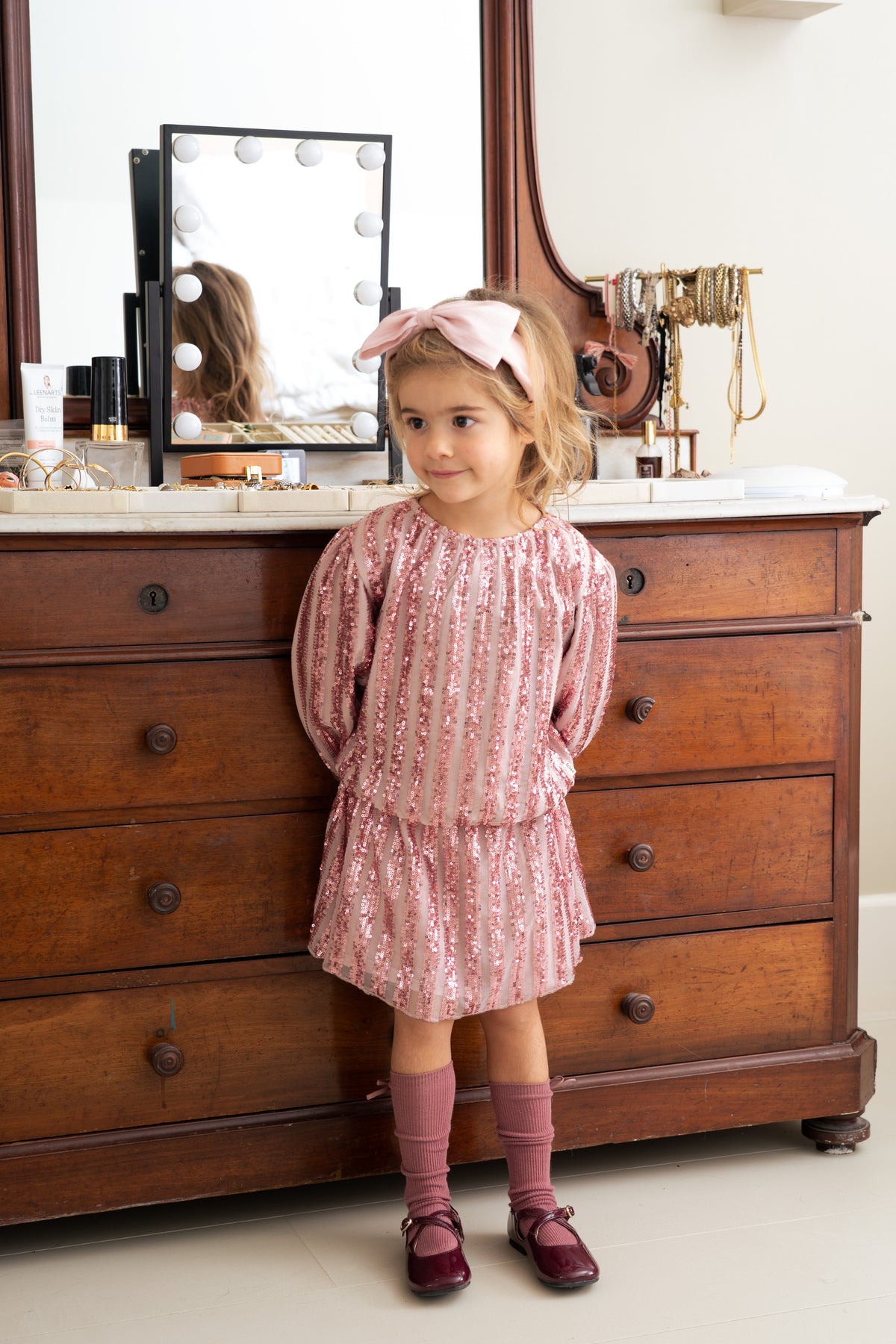 Puff Balloon Sequins Sweater