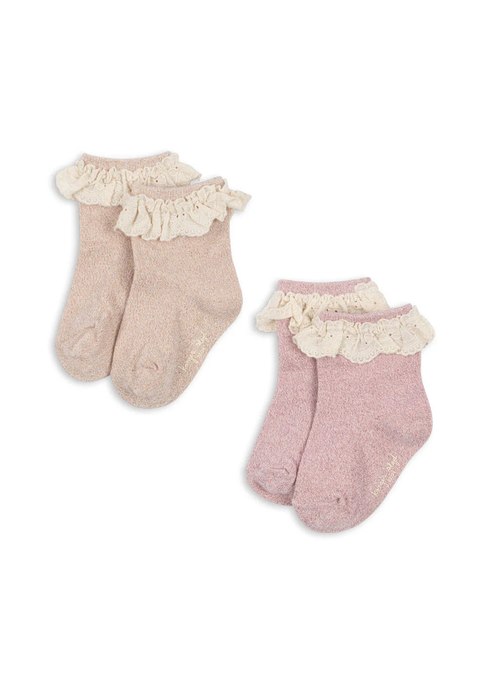 2er-Pack Glitter Frill Socken
