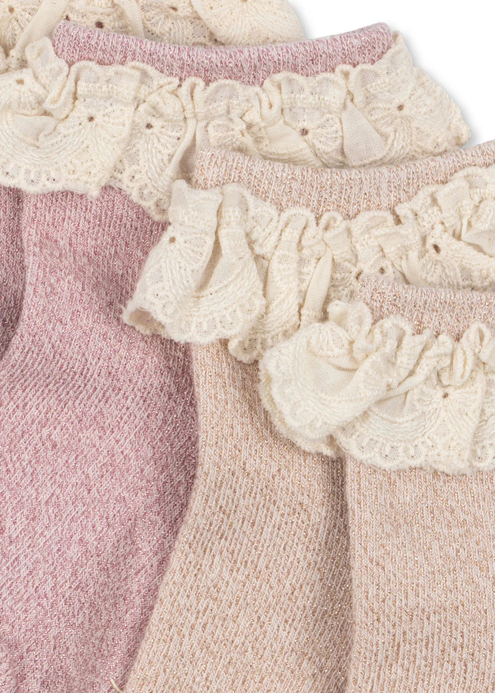 2er-Pack Glitter Frill Socken
