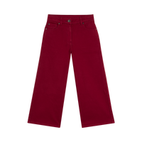 Maroon Wide-Leg Hose
