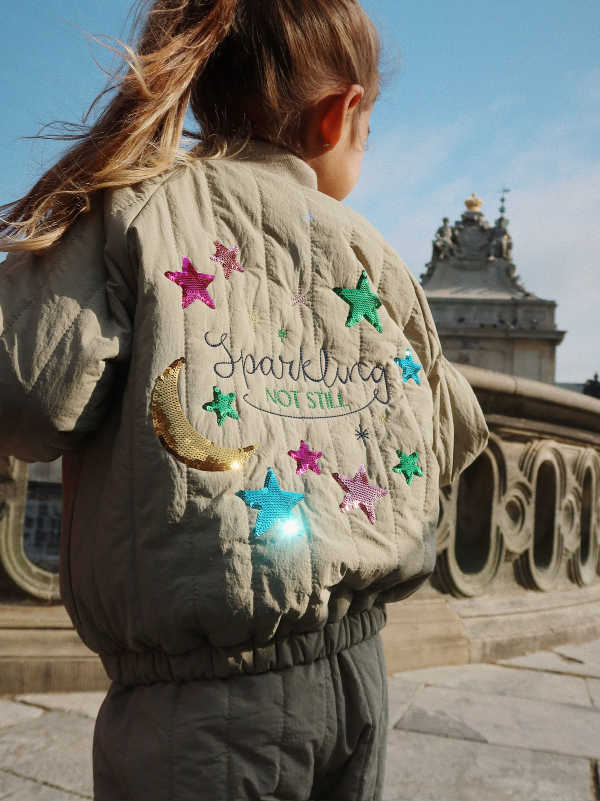 Juno Sequin Bomber Jacke