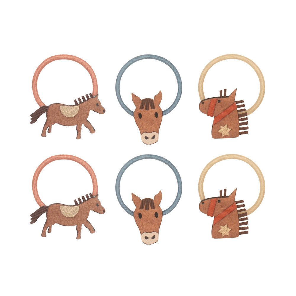 6er-Pack Pony Haargummis