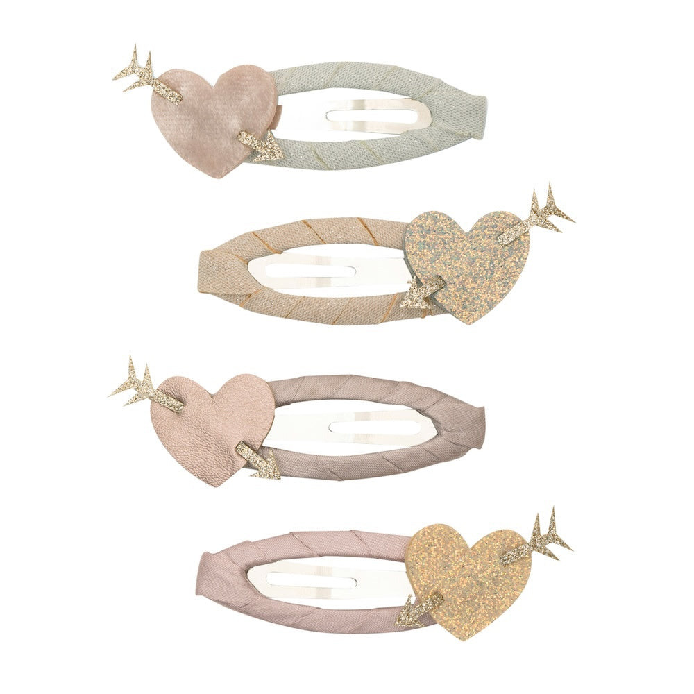 4-pack Cupid Heart haarclipjes