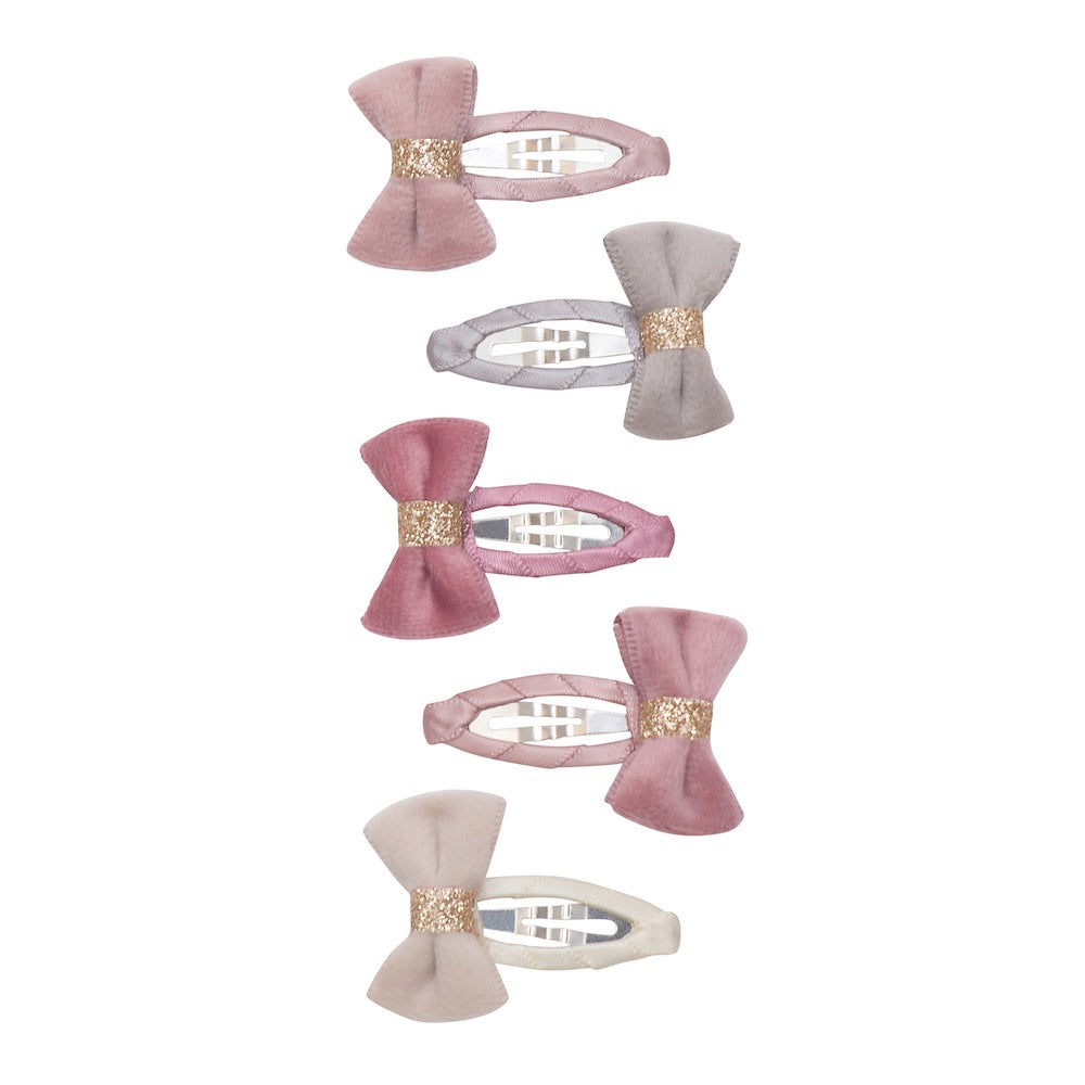 5-pack Tinkerbell Velvet strik haarclipjes