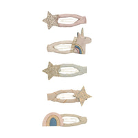 5-pack Celeste Unicorn haarclipjes