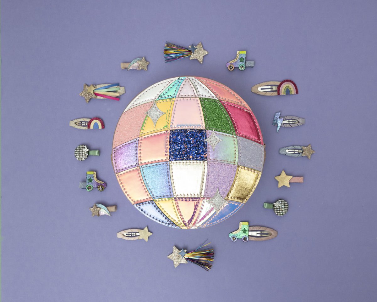 4-pack Disco over the Rainbow haarclipjes