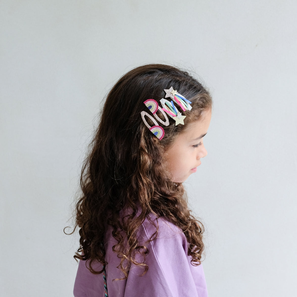 4-pack Disco over the Rainbow haarclipjes
