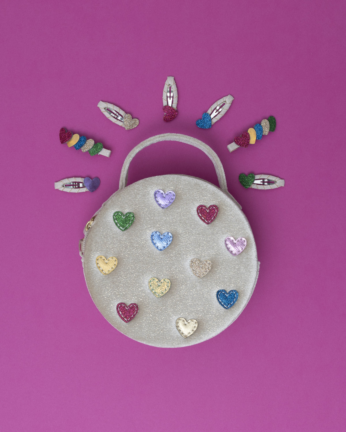 2er-Pack Jazzy Layered Heart Haarspangen