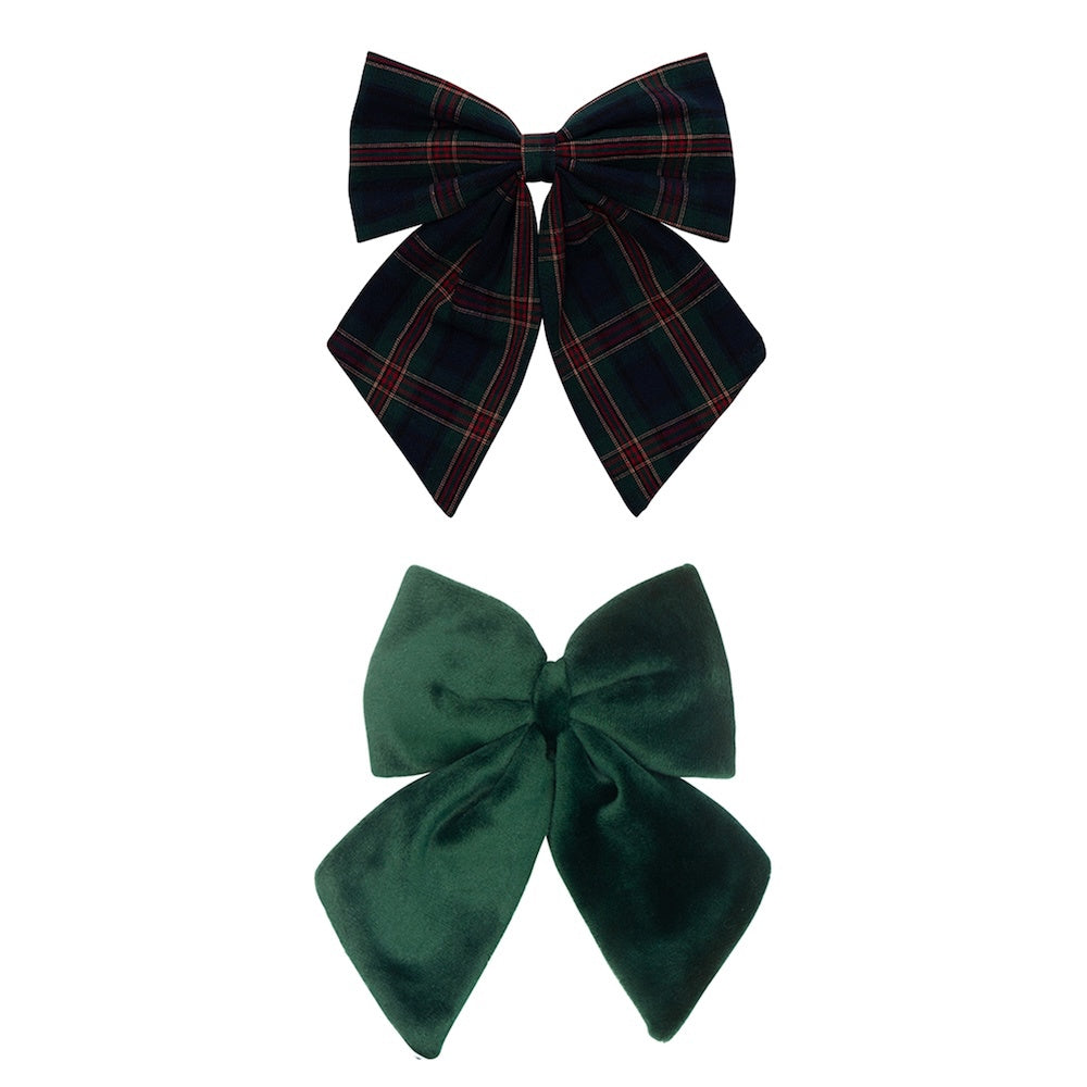 2er-Pack Tartan Agnes Schleife