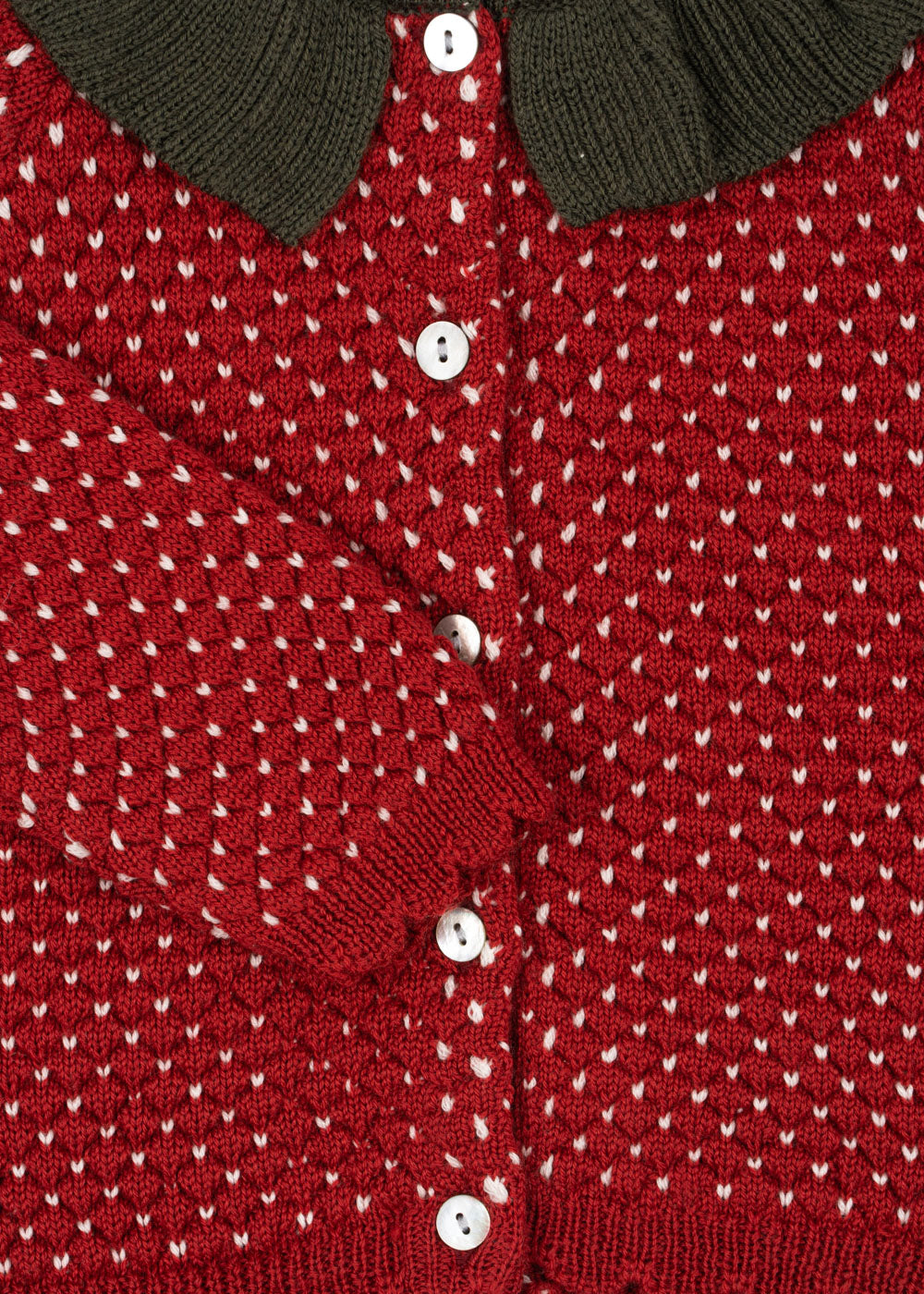 Erdbeer-Strickjacke