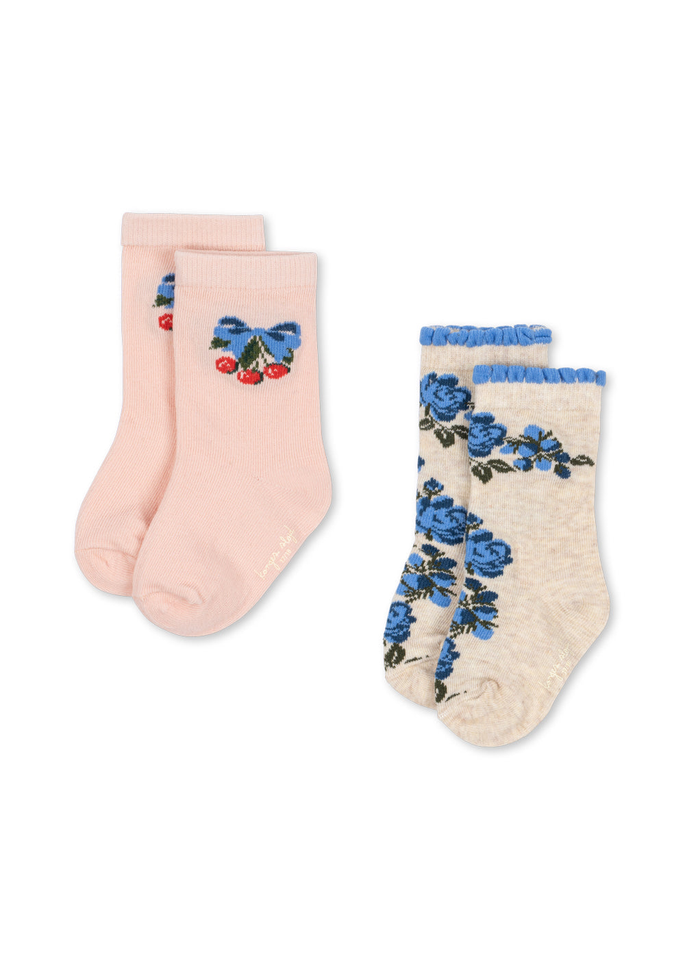 2er-Pack Flower & Cherry Jacquard Socken