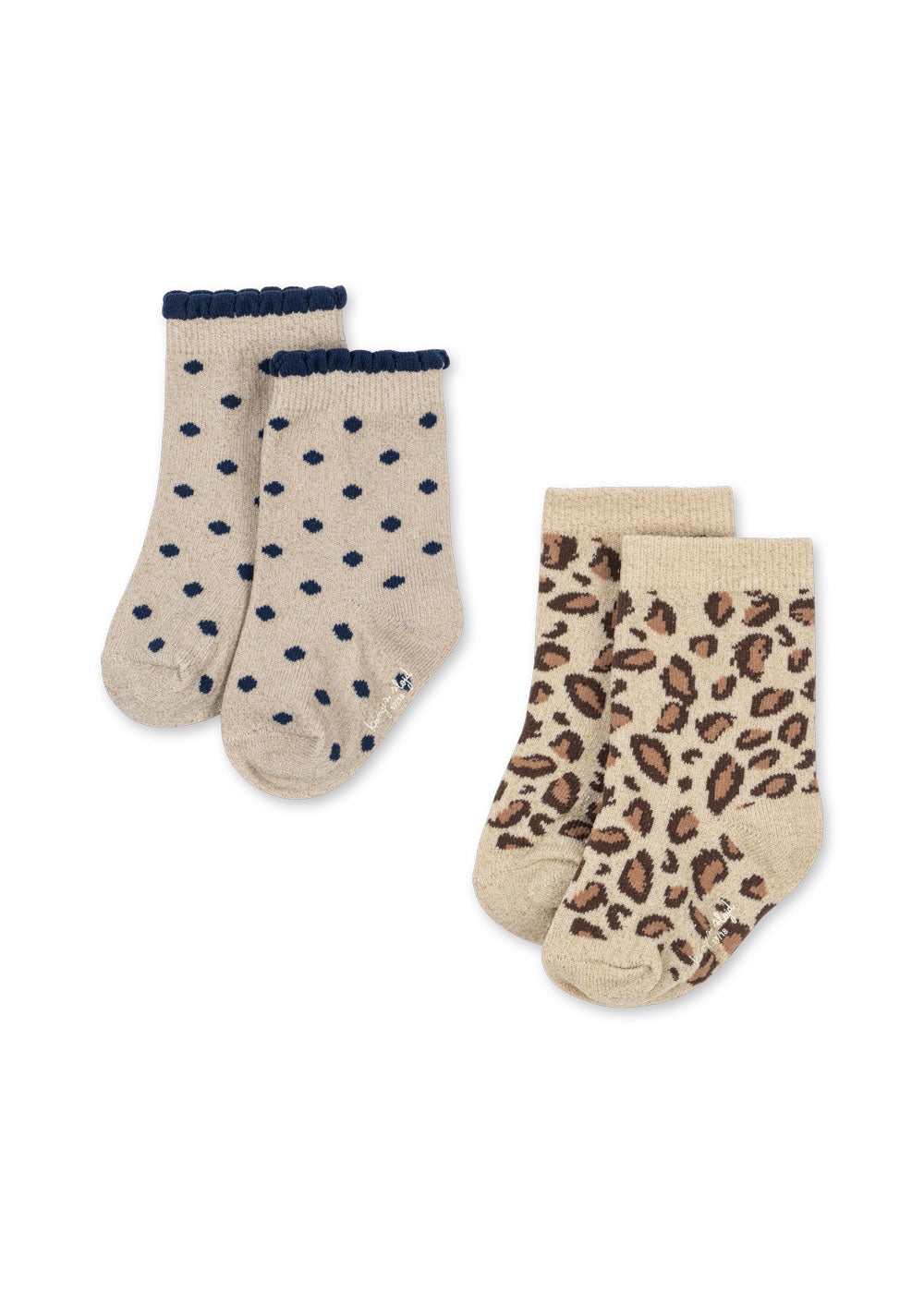 2-pack Leo en Dot Glitter Jacquard sokken-thumbmail-1