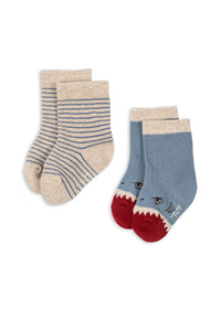 2-pack Shark Rib Sokken