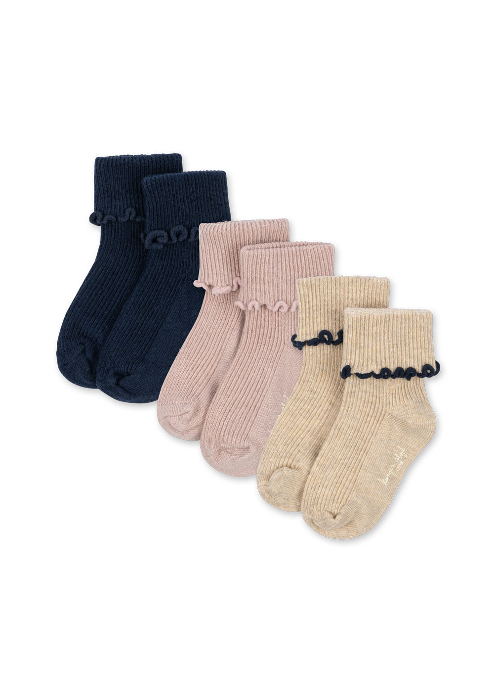 3er-Pack Rib Frill Socken-thumbmail-1