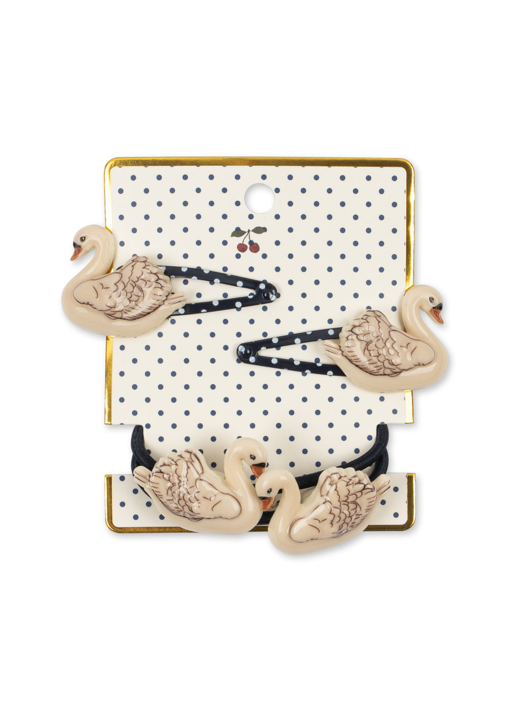 4-pack Swan haarclipjes en elastiekjes
