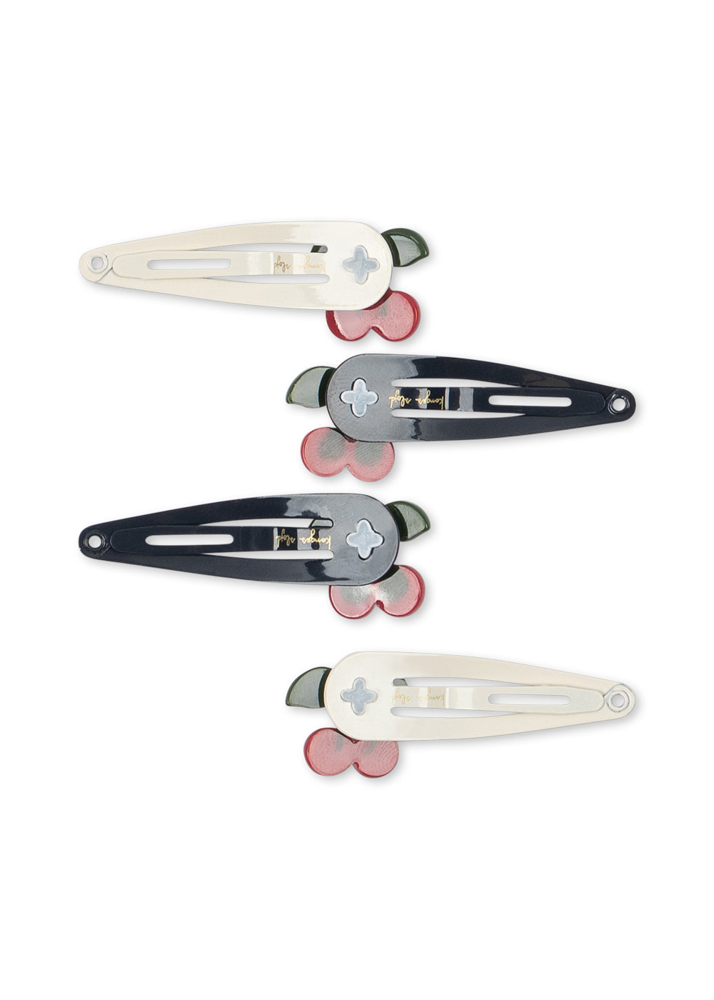 4er-Pack Cherry Dot Haarspange