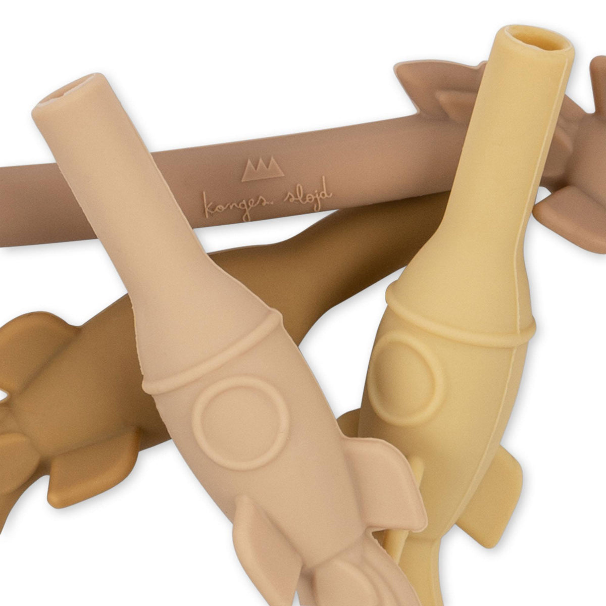 4er-Pack Silikon Rocket Trinkhalme