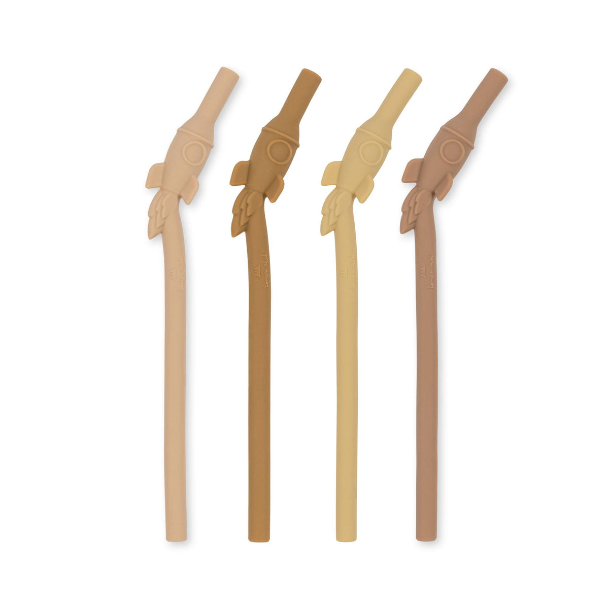 4er-Pack Silikon Rocket Trinkhalme